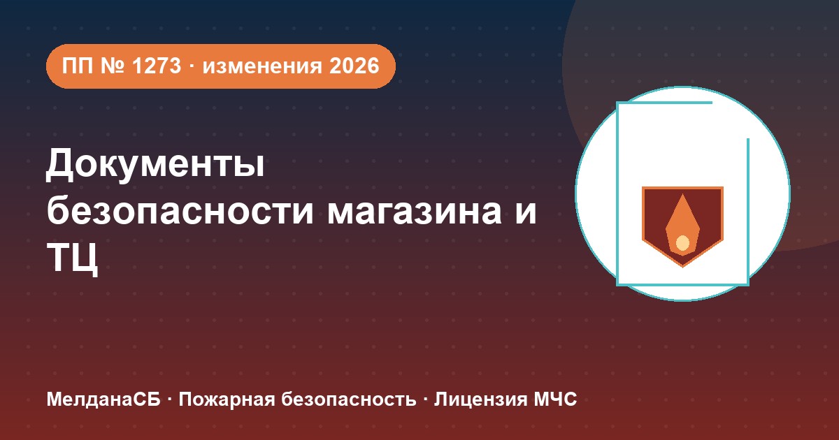 Документы по безопасности для магазина и ТЦ в Ярославле: полный чек-лист 2026