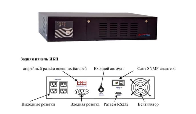панель ИБП, конструкция источника бесперебойного питания